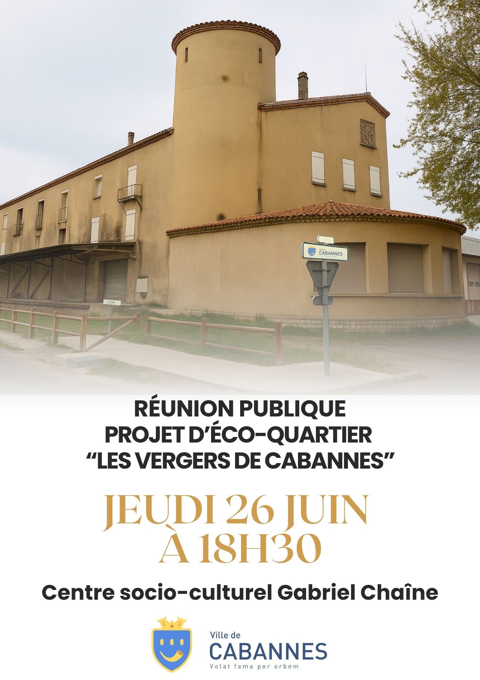 affiche réunion publique Vergers