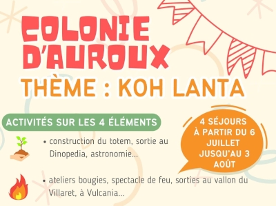 Inscriptions colonie d'Auroux