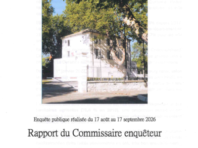 Rapport, conclusions motivées et avis du commissaire enquêteur