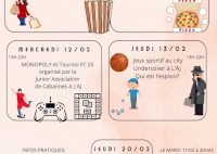 Programme des vacances de février à l'Accueil Jeunes